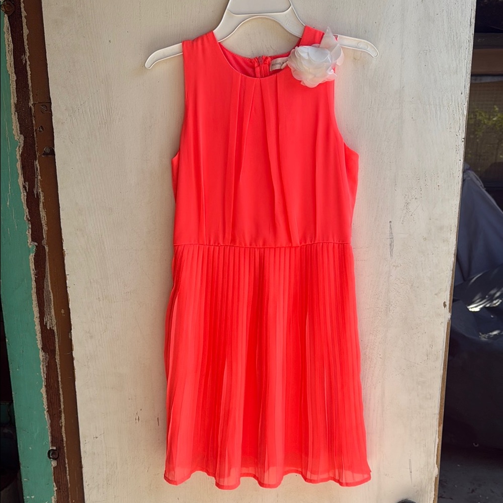 Girl’s Rachel and Zoe Sherbet Orange Spring Dress
